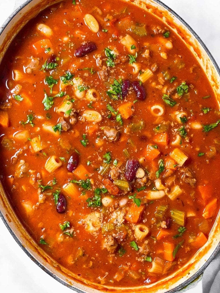 Hearty Pasta Fagioli Soup Recipe Savory Nothings