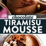 Tiramisu Chocolate Mousse Recipe Image Pin
