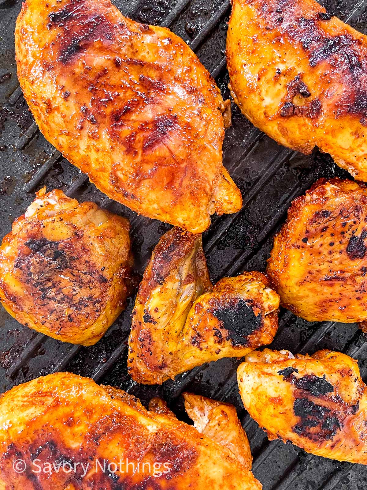 BBQ chicken on grill