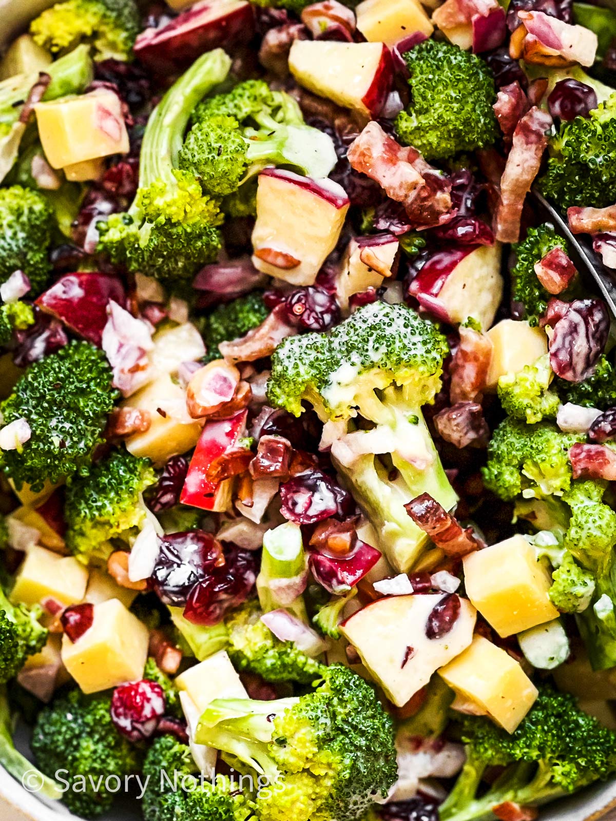 close up photo of broccoli salad