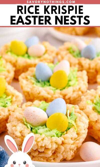 Rice Krispie Easter Nests Tutorial - Savory Nothings