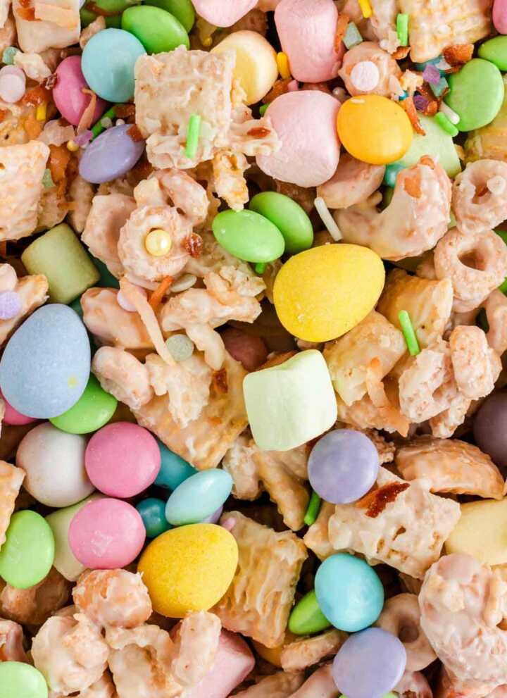 overhead close up view of Bunny Bait snack mix