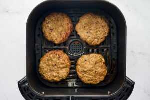 turkey burgers in air fryer basket