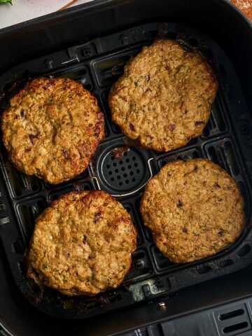 turkey burgers in air fryer basket