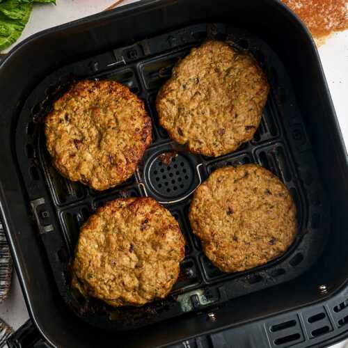 turkey burgers in air fryer basket