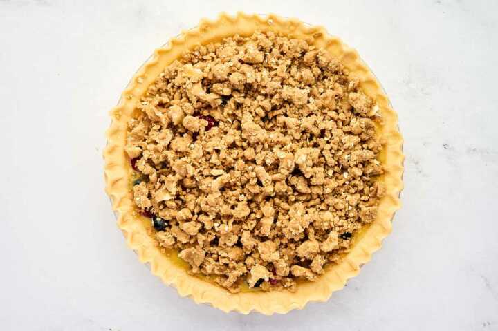 unbaked berry custard pie