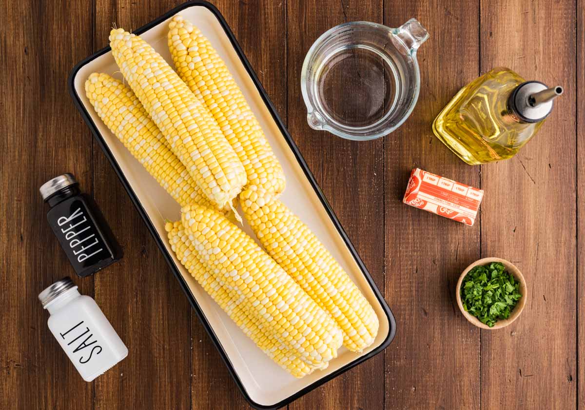 ingredients to make corn on the cob in the crockpot