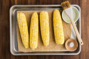 prepping corn cobs