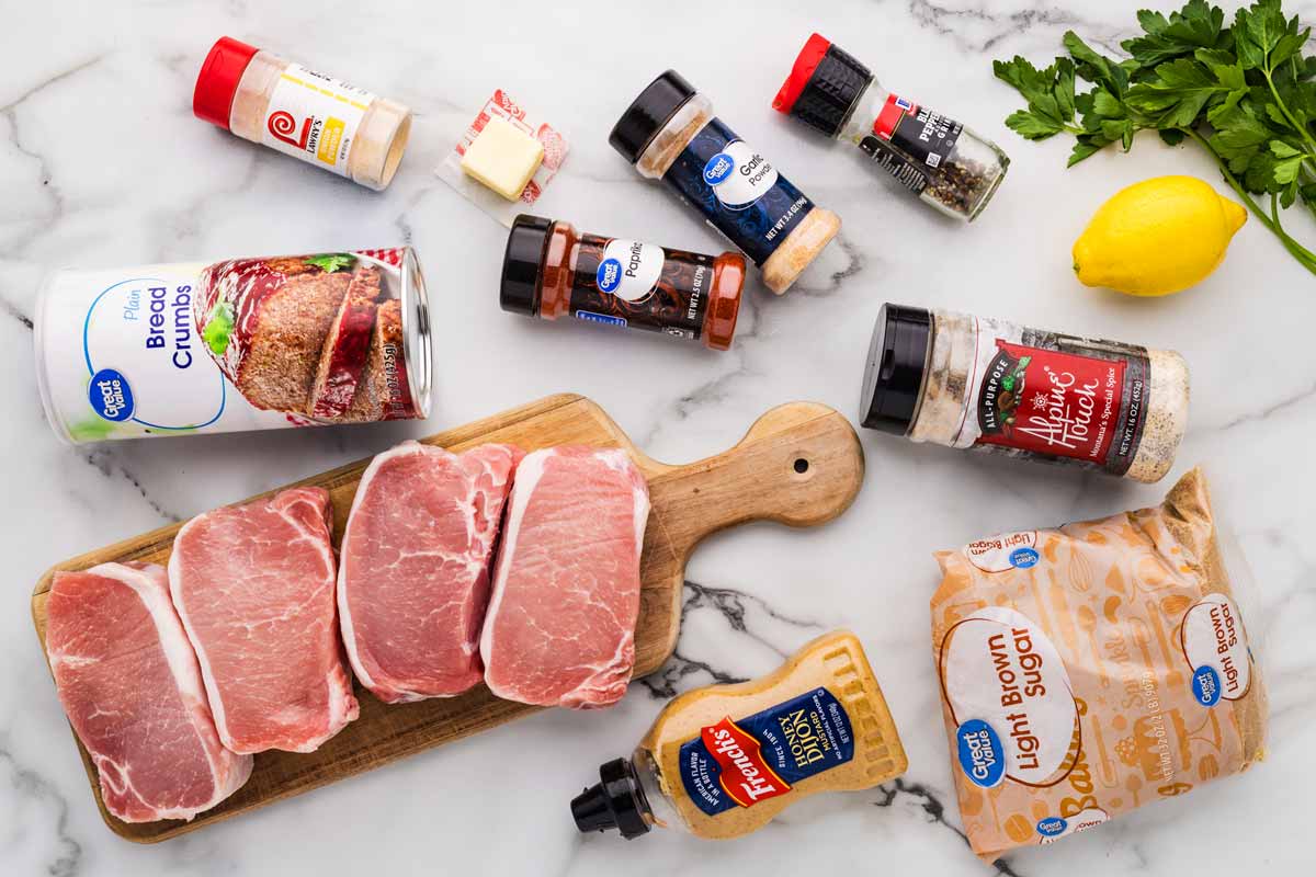 ingredients for shake and bake pork chops