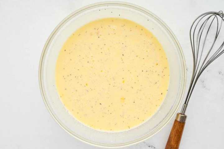 custard mixture in bowl