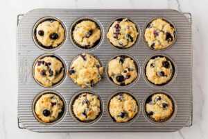 baked sour cream blueberry muffins