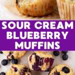 Sour Cream Blueberry Muffins Pin