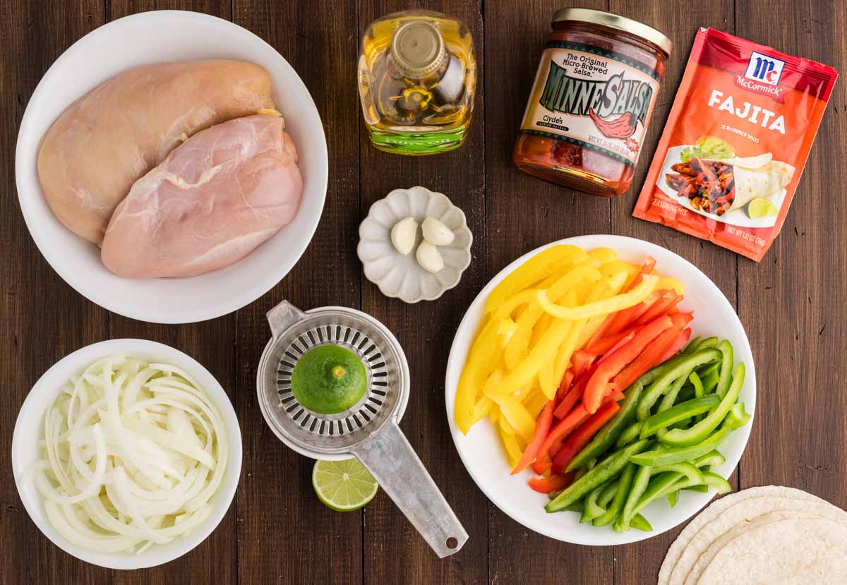 ingredients for chicken fajitas
