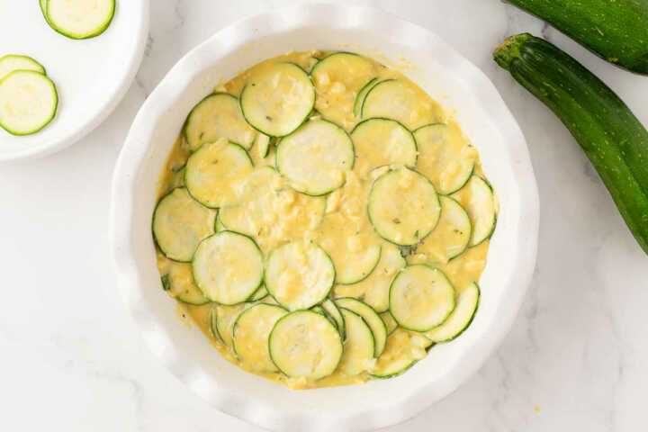 unbaked crustless zucchini pie
