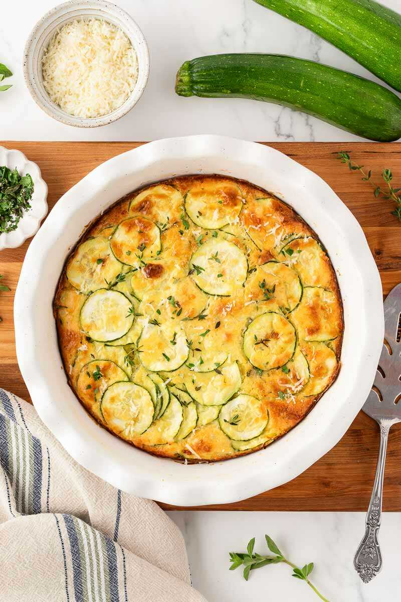 baked crustless zucchini pie