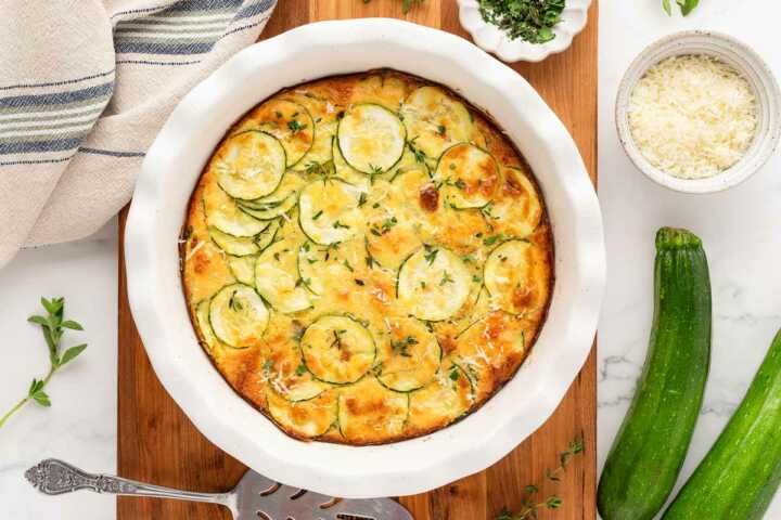 baked crustless zucchini pie