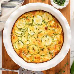 baked crustless zucchini pie