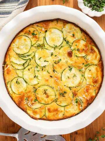baked crustless zucchini pie