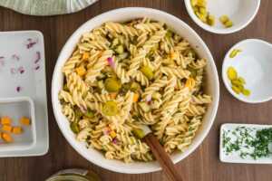 pasta salad before adding dressing