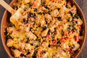 mexican chicken and rice skillet