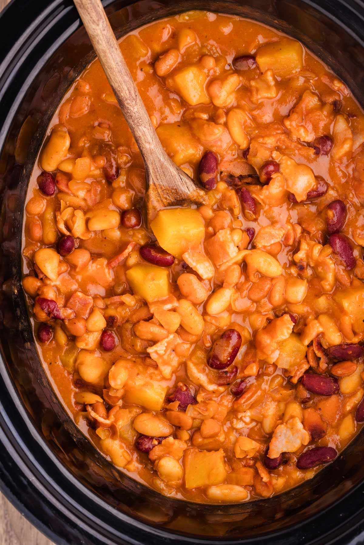 baked beans in a slow cooker