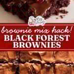 Black Forest brownie collage pin