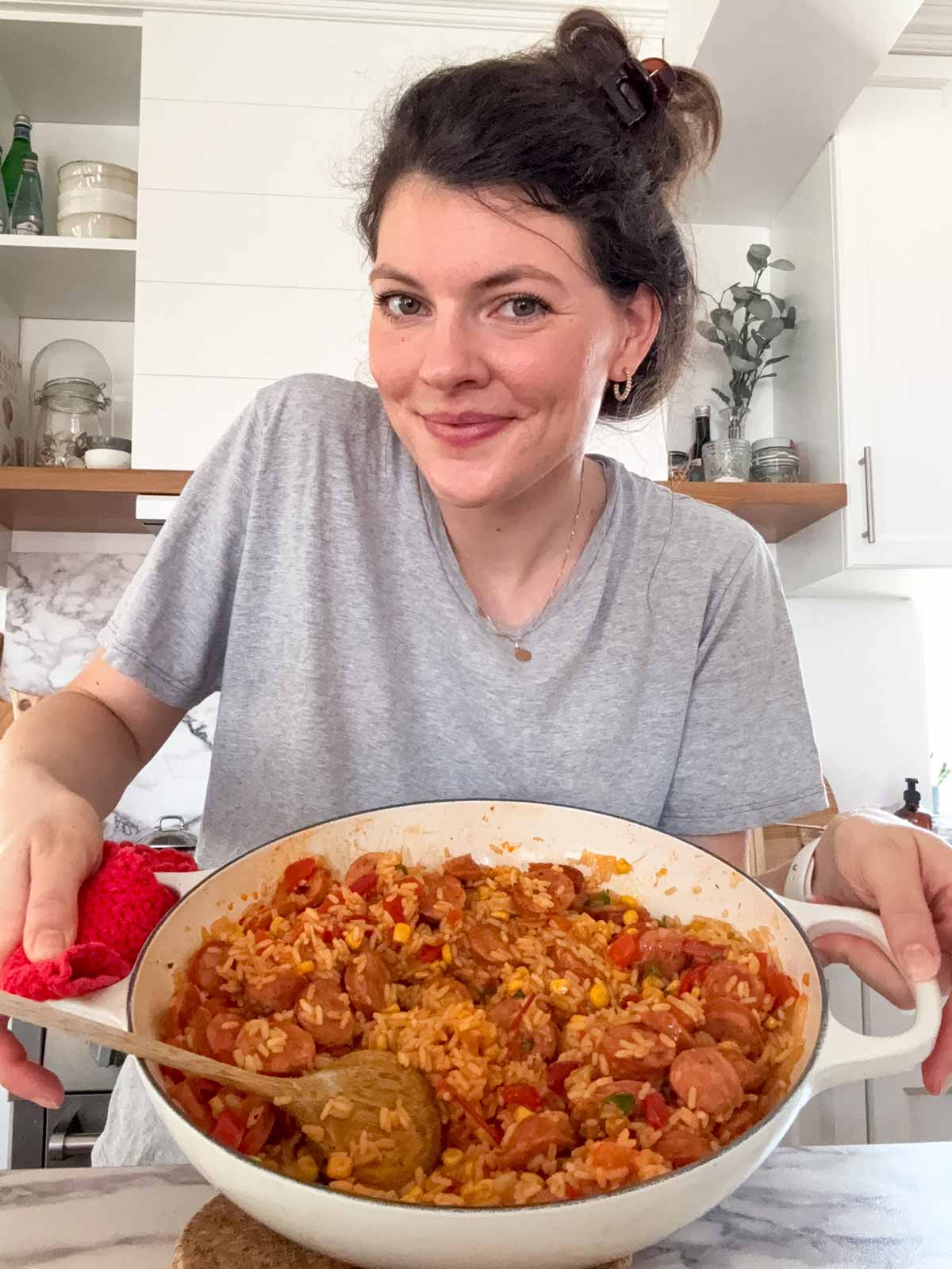 serving a skillet meal