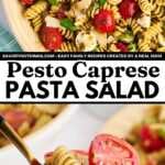 Pesto Caprese Pasta Salad Pin