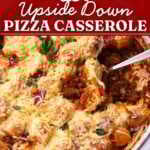 pizza casserole pin collage