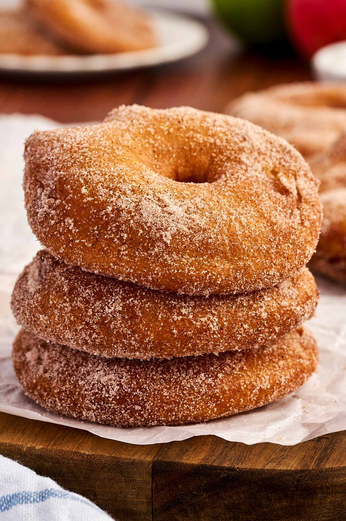 stacked apple fritter rings