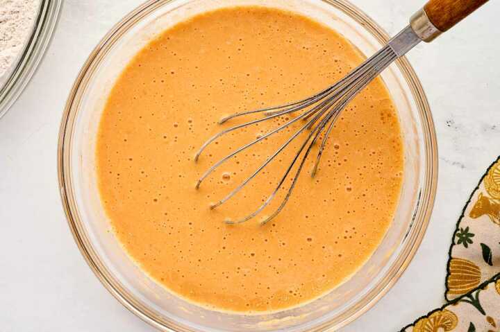 pumpkin mixture in bowl