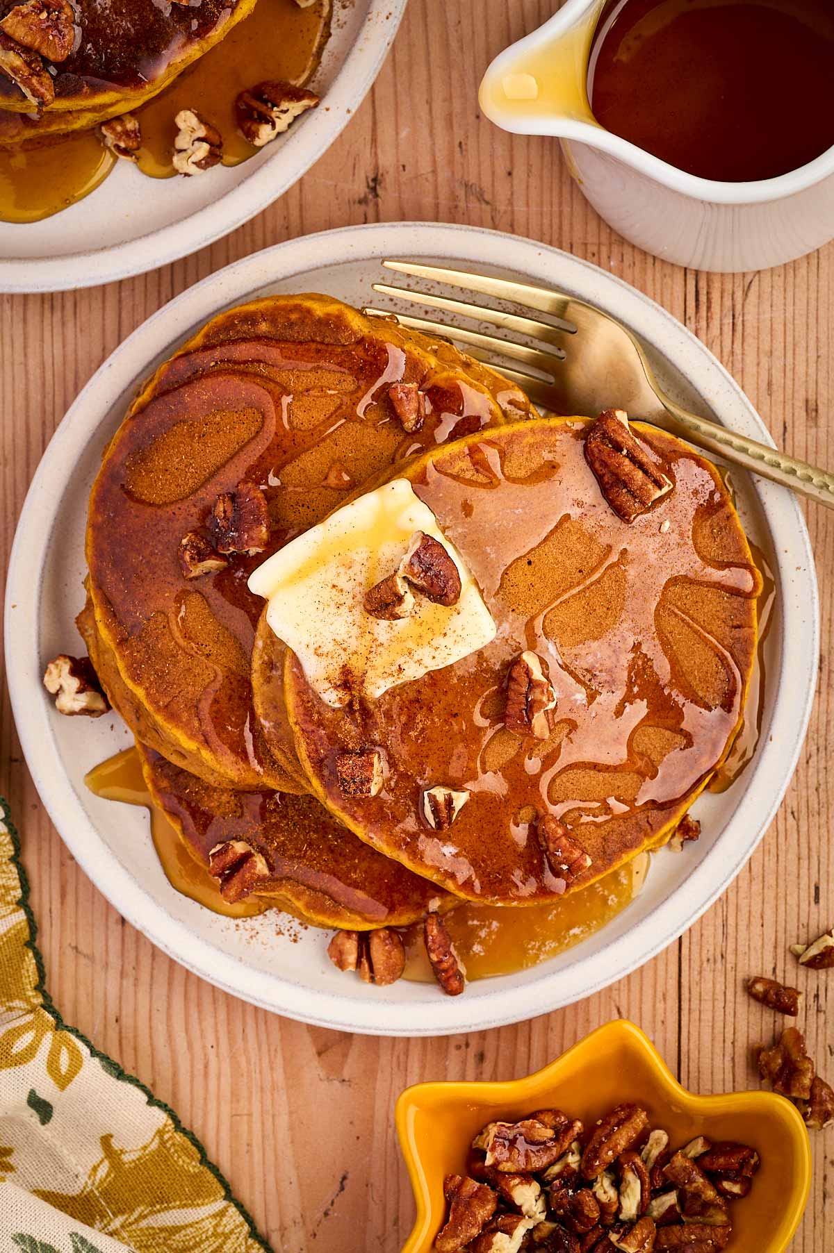 pumpkin pancakes breakfast scene