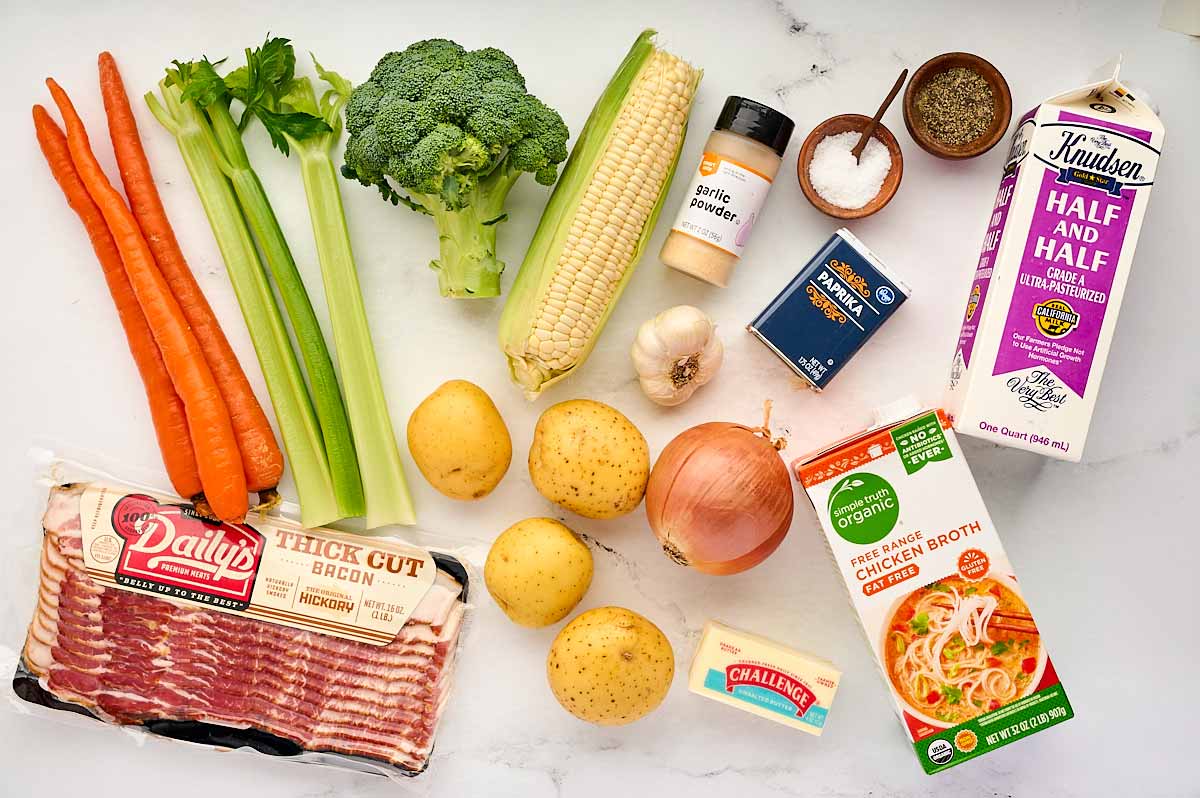 ingredients for harvest chowder