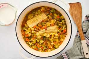 simmering soup