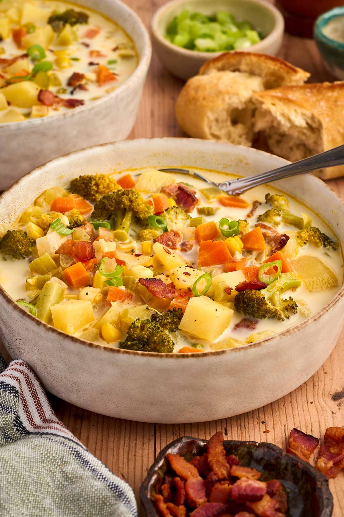 serving harvest chowder
