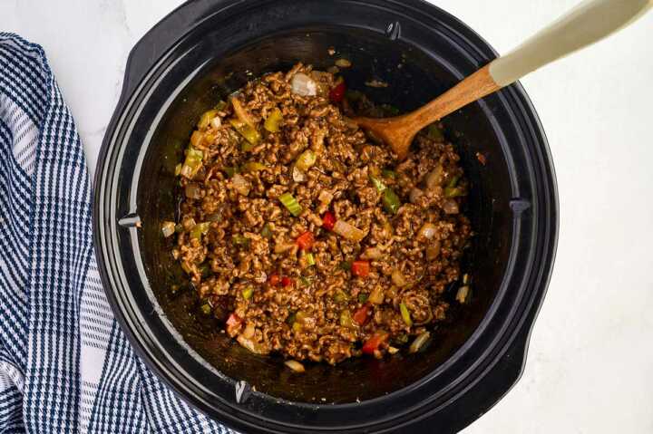 uncooked sloppy joes in slow cooker
