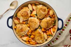 The skillet is ready for the oven!