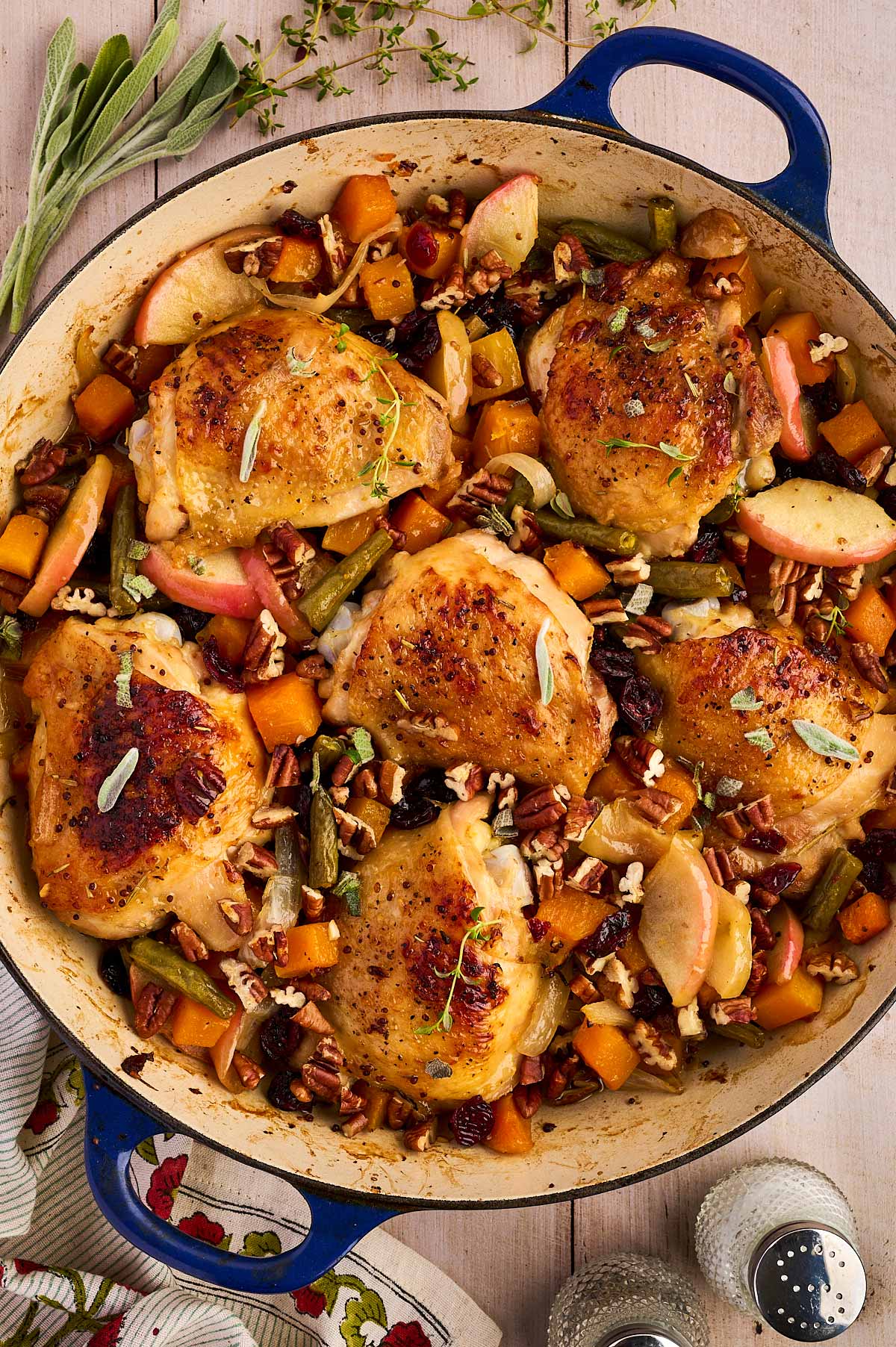 serving up my cozy autumn chicken skillet supper
