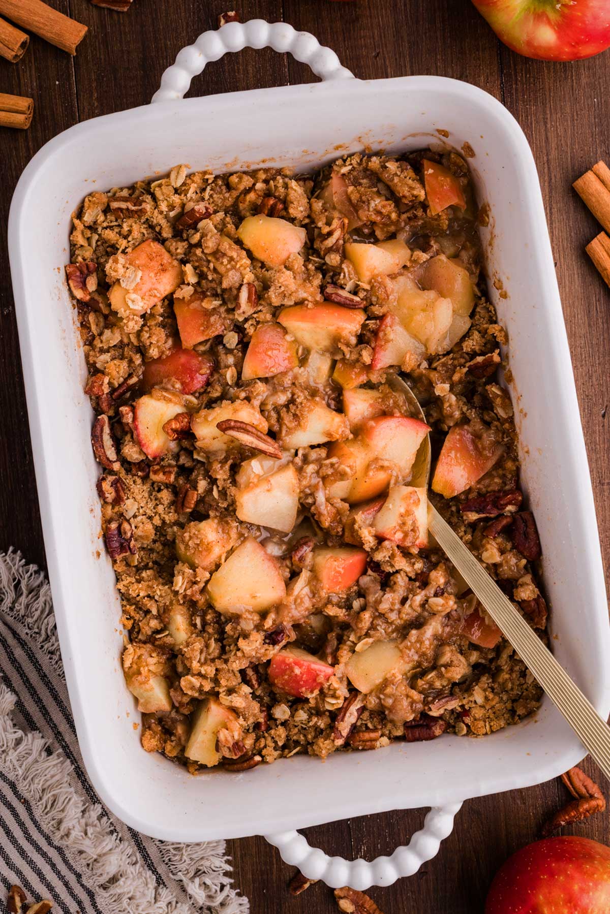 My apple crisp cooling on the counter — the moment everyone starts circling the kitchen.