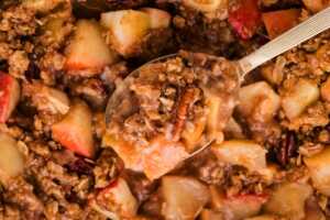 spoonful of apple crisp