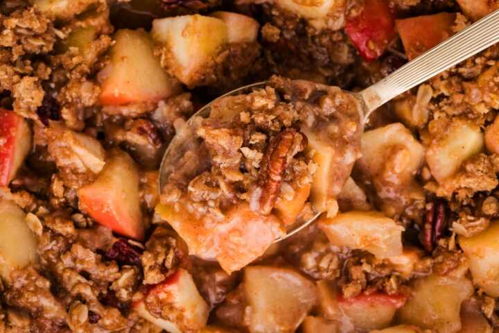 spoonful of apple crisp