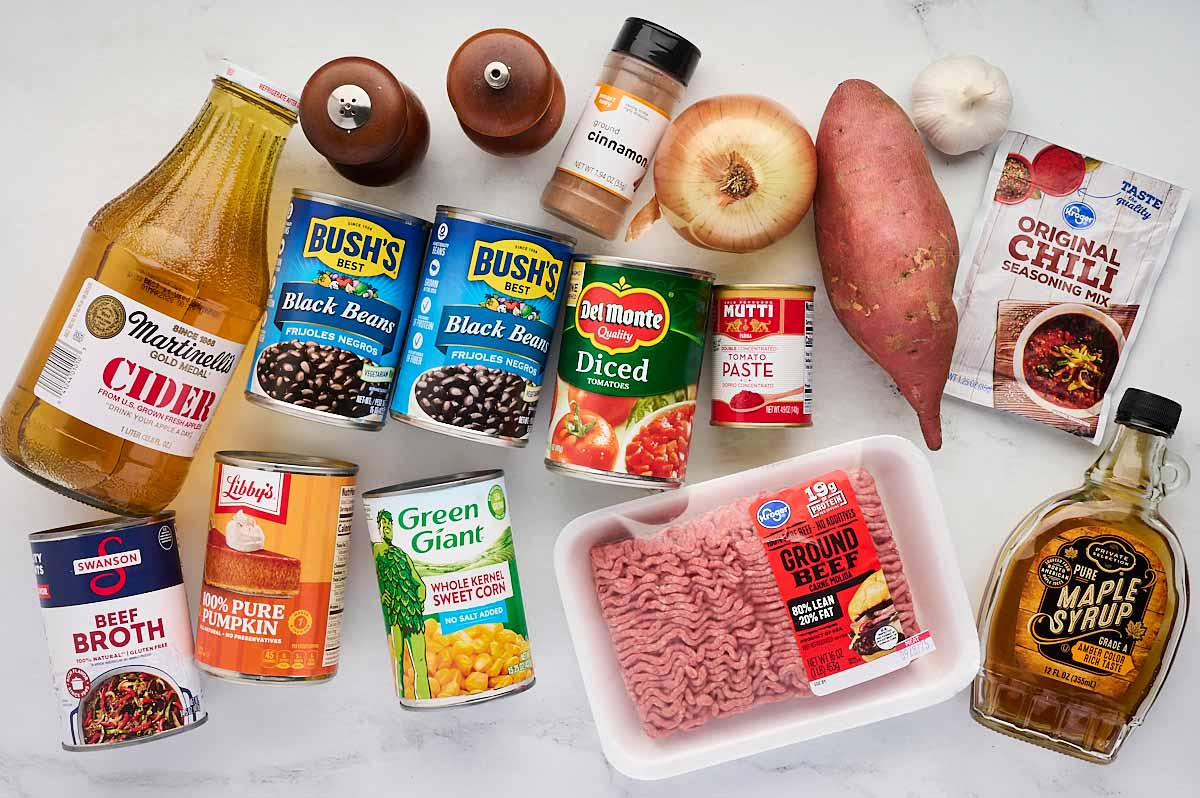 groceries for chili