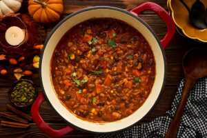 dinner of pumpkin chili