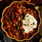 bowl of pumpkin chili