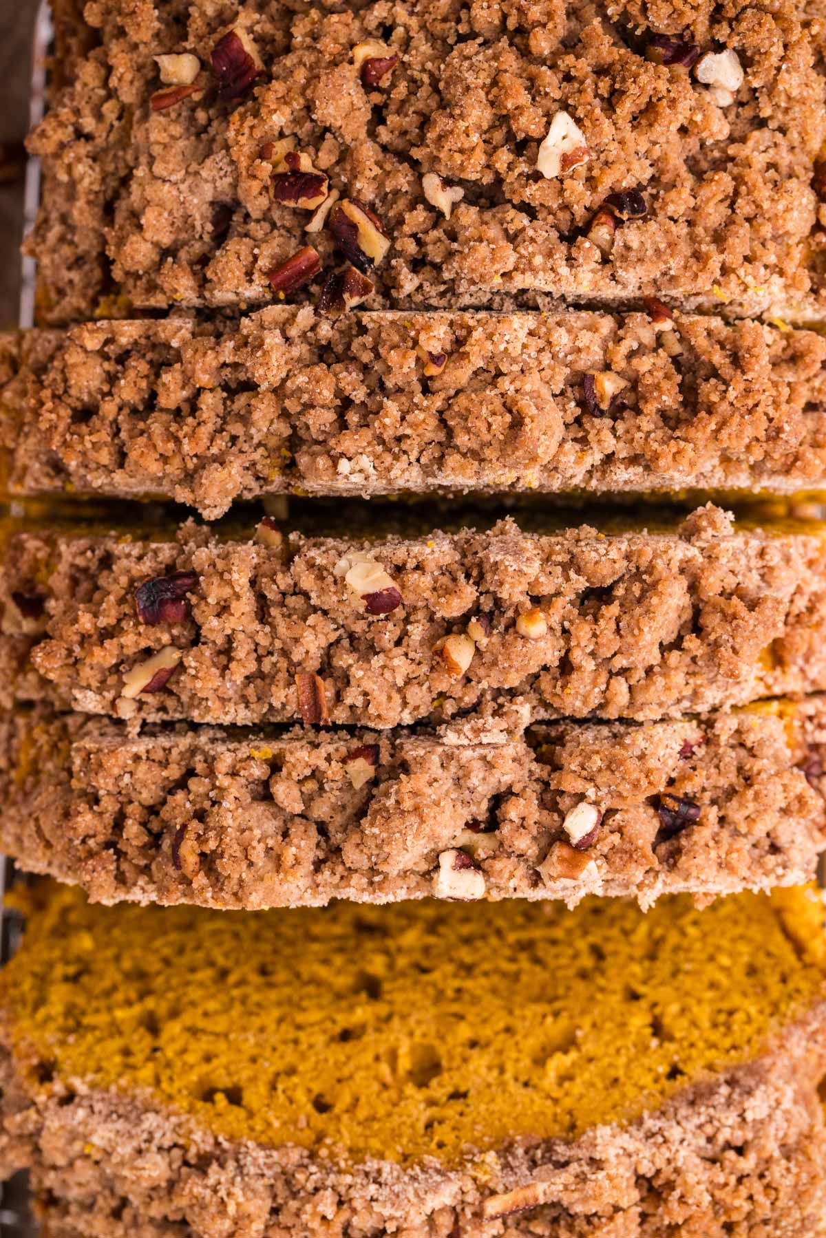 The streusel on this pumpkin bread is amazing!