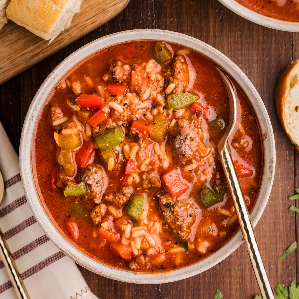 Stuffed Green Pepper Soup