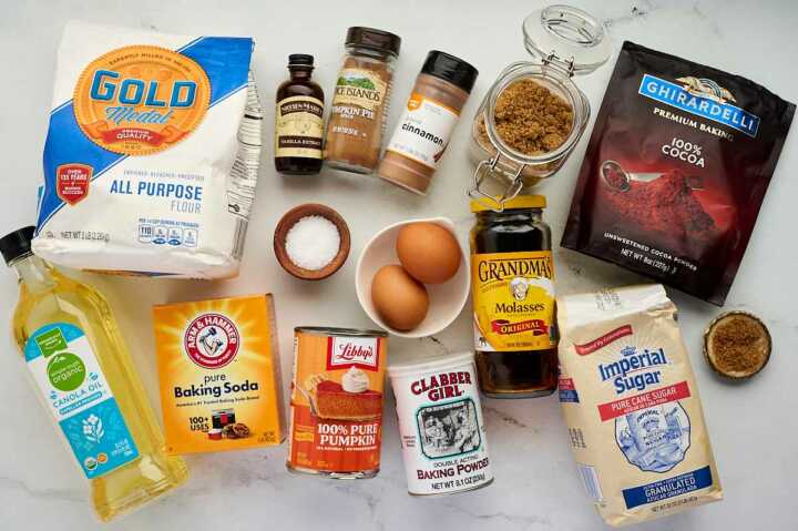 Gathering my groceries to make twilight pumpkin bread.