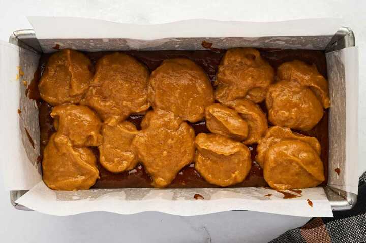 Layering the batter.