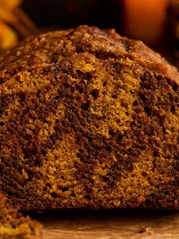 This may just be my favorite pumpkin bread - twilight pumpkin bread with a. gingerbread swirl!