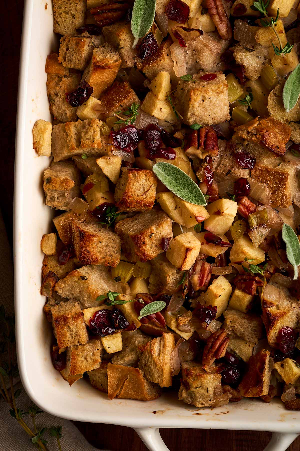 close up of autumn harvest dressing